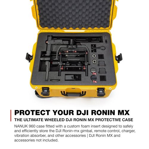  Nanuk 923 Ronin S Waterproof Hard Case with Custom Foam Insert for DJI Ronin-S Gimbal Stabilizer System - Orange