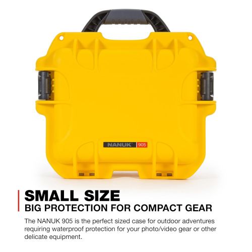  Nanuk 905 Waterproof Hard Case with Foam Insert - Yellow