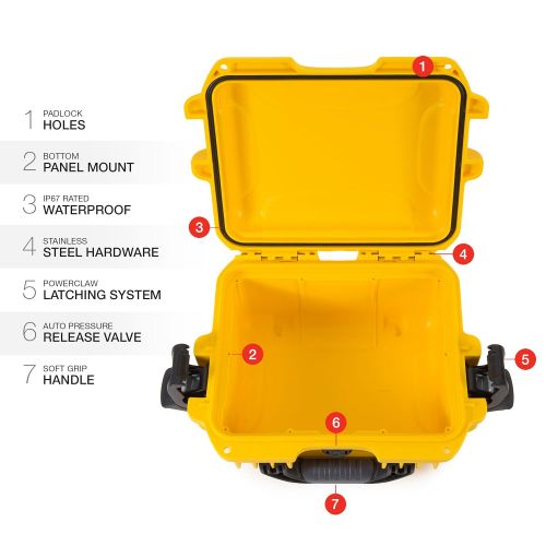  Nanuk 905 Waterproof Hard Case with Foam Insert - Yellow