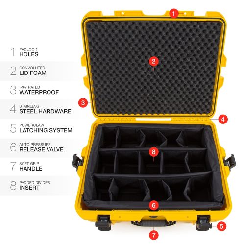  Nanuk 945 Waterproof Hard Case with Foam Insert - Yellow