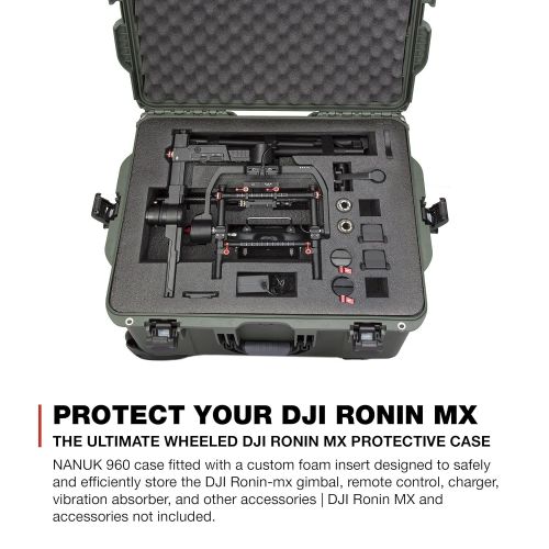  Nanuk 923 Ronin S Waterproof Hard Case with Custom Foam Insert for DJI Ronin-S Gimbal Stabilizer System - Olive