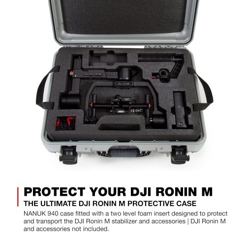  Nanuk 923 Ronin S Waterproof Hard Case with Custom Foam Insert for DJI Ronin-S Gimbal Stabilizer System - Olive