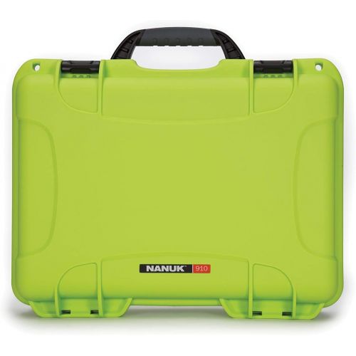 Nanuk 910 Waterproof Hard Case with Foam Insert - Lime