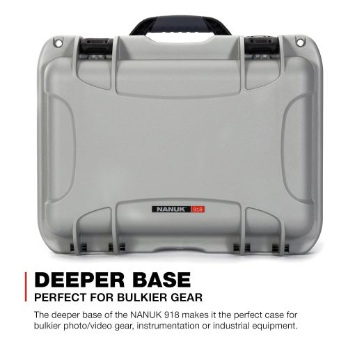  Nanuk 918 Waterproof Hard Carrying Case with Pick and Pluck Foam Insert - Polypropylene - Black