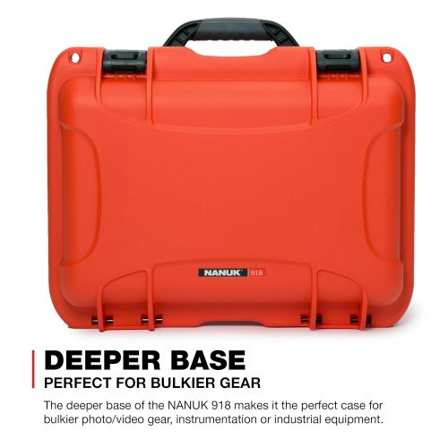  Nanuk 918 Waterproof Hard Carrying Case with Pick and Pluck Foam Insert - Polypropylene - Black