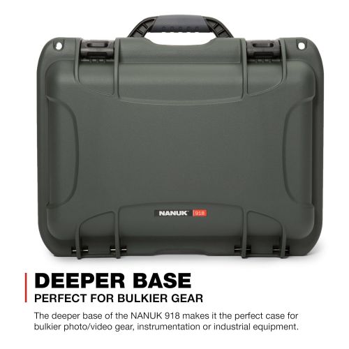  Nanuk 918 Waterproof Hard Carrying Case with Pick and Pluck Foam Insert - Polypropylene - Black