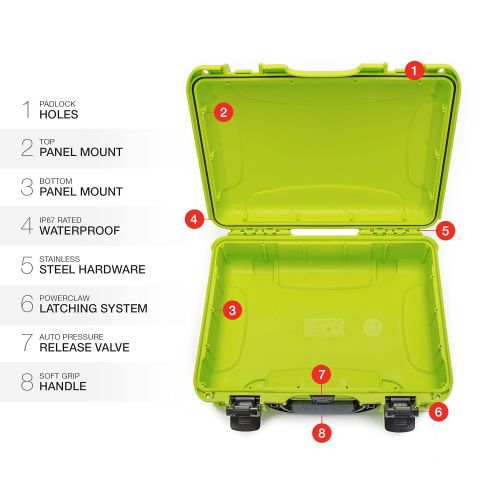  Nanuk 910 Waterproof Hard Case with Foam Insert - Yellow