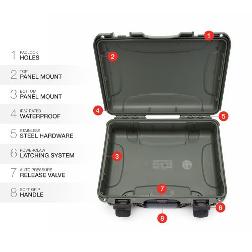  Nanuk 910 Waterproof Hard Case with Foam Insert - Yellow