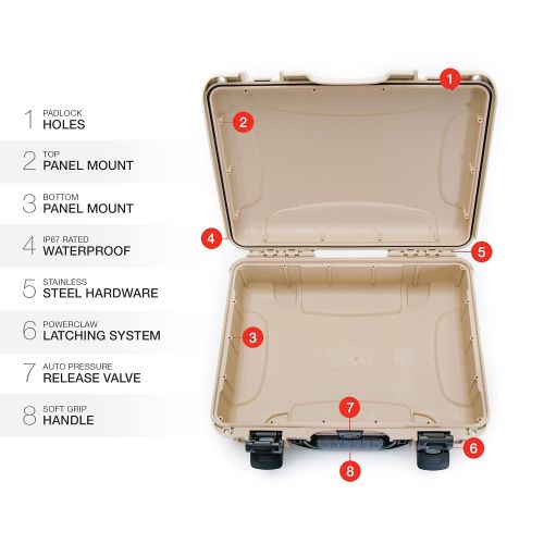  Nanuk 910 Waterproof Hard Case Empty - Tan