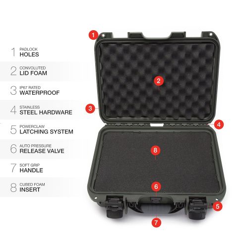  Nanuk 920 Waterproof Hard Case with Foam Insert - Orange