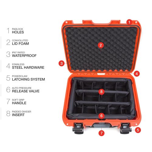  Nanuk 920 Waterproof Hard Case with Foam Insert - Orange