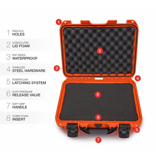  Nanuk 920 Waterproof Hard Case with Foam Insert - Orange