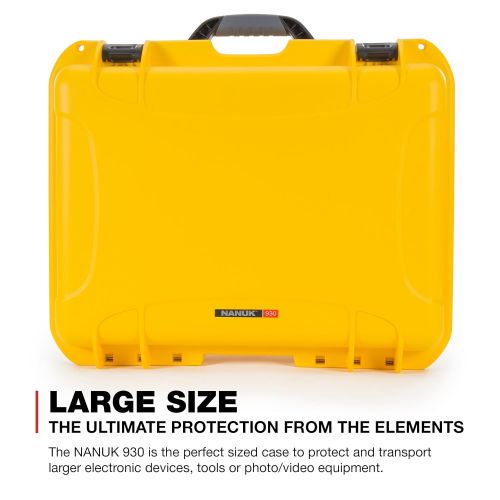  Nanuk 930 Waterproof Hard Case with Foam Insert - Yellow