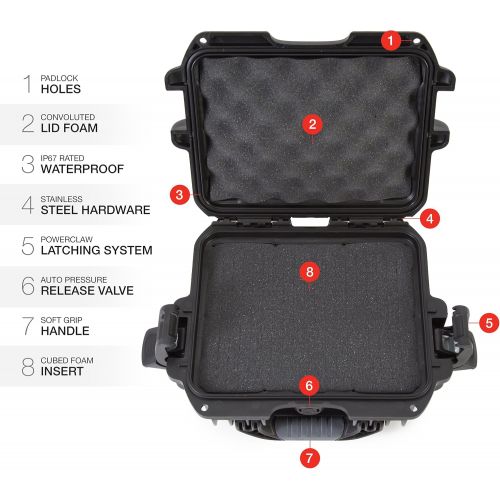  Nanuk 905 Waterproof Hard Case with Foam Insert - Black