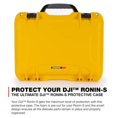  Nanuk 923 Ronin S Waterproof Hard Case with Custom Foam Insert for DJI Ronin-S Gimbal Stabilizer System - Black