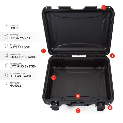  Nanuk 930 Waterproof Hard Case with Padded Dividers - Black