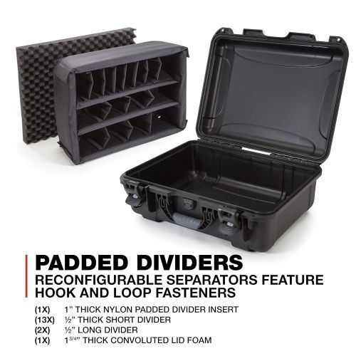  Nanuk 930 Waterproof Hard Case with Padded Dividers - Black