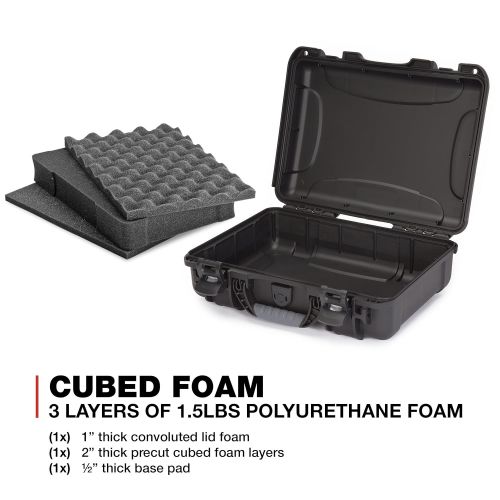  Nanuk 910 Waterproof Hard Case with Foam Insert - Silver