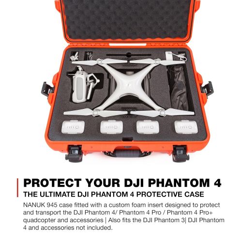  Nanuk DJI Drone Waterproof Hard Case with Custom Foam Insert for DJI Phantom 4/ Phantom 4 Pro (Pro+) / Advanced (Advanced+) & Phantom 3 - 945-DJI46 Olive