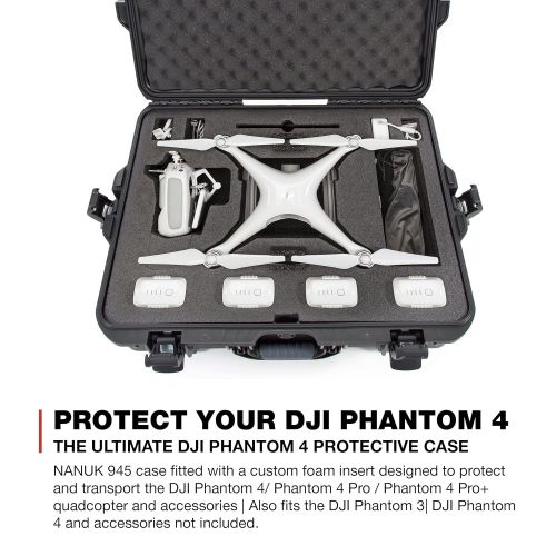  Nanuk DJI Drone Waterproof Hard Case with Custom Foam Insert for DJI Phantom 4/ Phantom 4 Pro (Pro+) / Advanced (Advanced+) & Phantom 3 - 945-DJI46 Olive