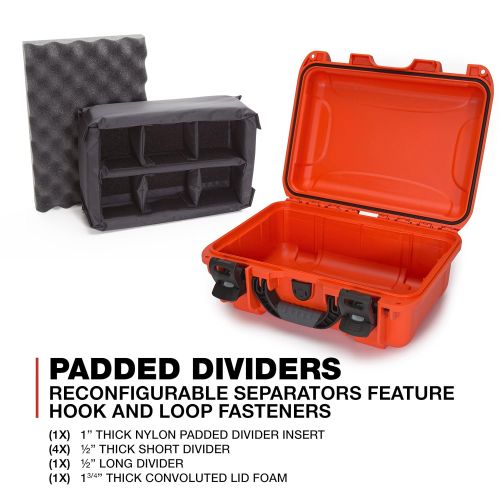  Nanuk 915 Waterproof Hard Case with Padded Dividers - Orange