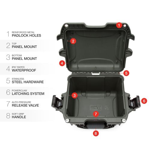  Nanuk 908 Waterproof Hard Case with Foam Insert - Orange