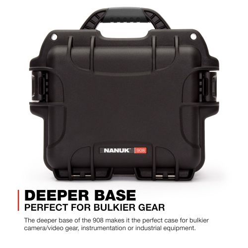  Nanuk 908 Waterproof Hard Case with Foam Insert - Orange