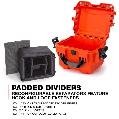  Nanuk 908 Waterproof Hard Case with Foam Insert - Orange