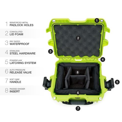  Nanuk 908 Waterproof Hard Case with Foam Insert - Orange