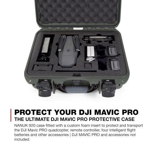  Nanuk DJI Drone Waterproof Hard Case with Custom Foam Insert for DJI Mavic PRO - Orange