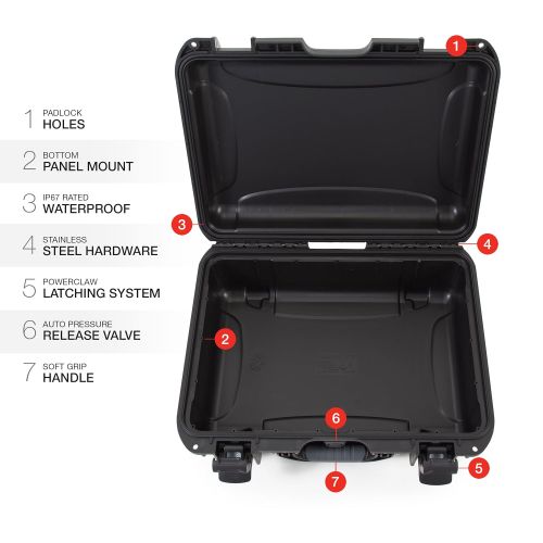  Nanuk 925 Waterproof Hard Case with Foam Insert - Black