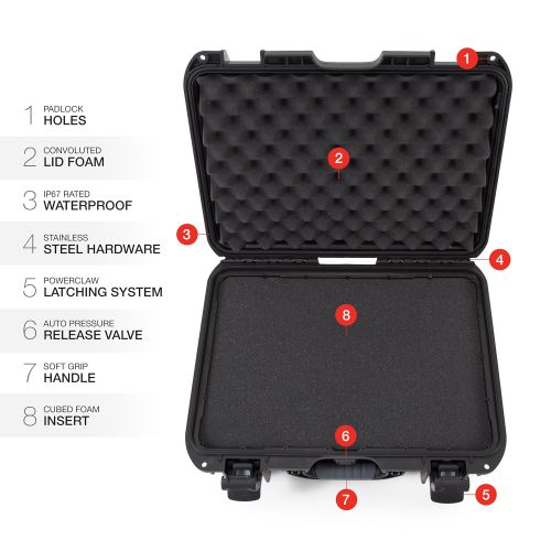  Nanuk 925 Waterproof Hard Case with Foam Insert - Black