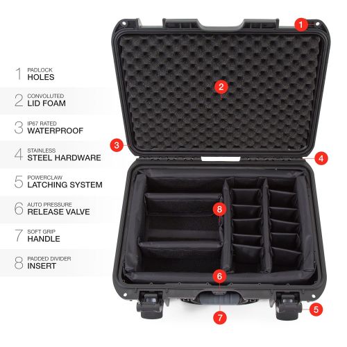  Nanuk 925 Waterproof Hard Case with Foam Insert - Black