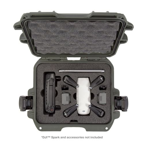  Nanuk 915 Waterproof Hard Drone Case with Custom Foam Insert for DJI Spark Flymore - Black