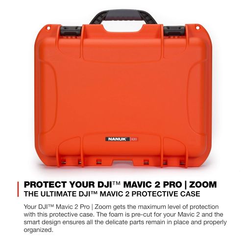 Nanuk DJI Drone Waterproof Hard Case with Custom Foam Insert for DJI Mavic 2 Pro/Zoom - Olive
