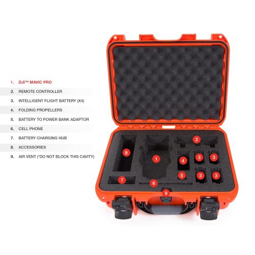  Nanuk DJI Drone Waterproof Hard Case with Custom Foam Insert for DJI Mavic 2 Pro/Zoom - Olive