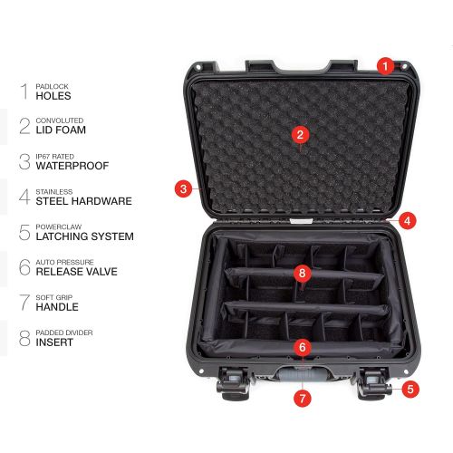  Nanuk 920 Waterproof Hard Case with Padded Dividers - Black