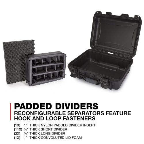  Nanuk 920 Waterproof Hard Case with Padded Dividers - Black