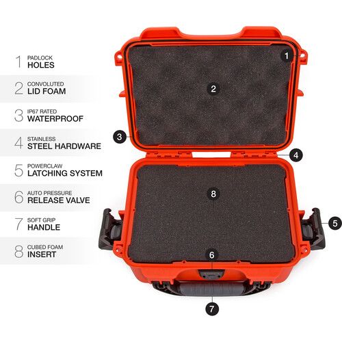  Nanuk 904 Case with Foam (Orange)