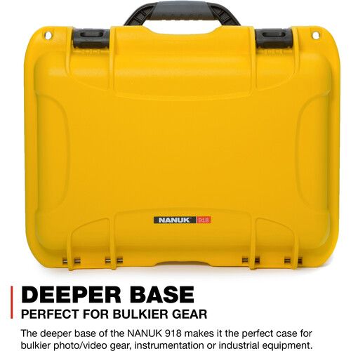  Nanuk 918 Hard Case Pro Photo Kit (Yellow, 21L)