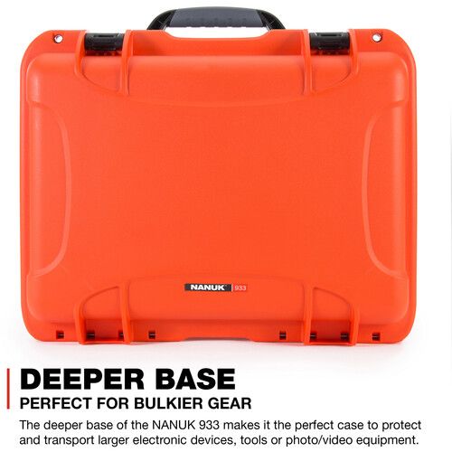  Nanuk 933 Hard Case with Foam (Orange, 36.4L)