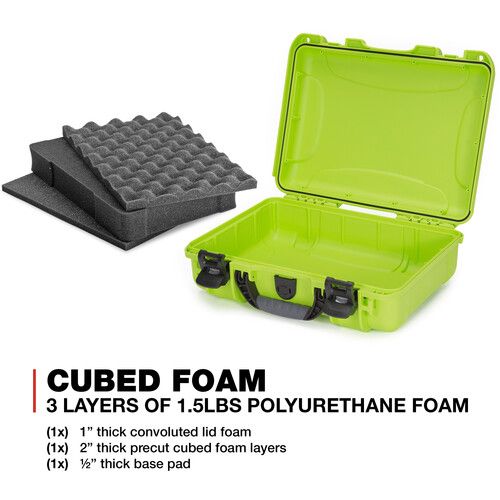  Nanuk 910 Hard Case with Foam (Lime)