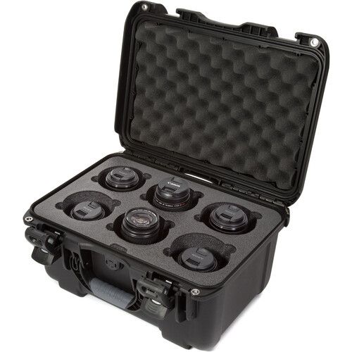 Nanuk 918 Hard Case with Foam Insert for Six Lenses (Black, 21L)