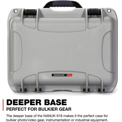  Nanuk 918 Hard Case Pro Photo Kit (Silver, 21L)