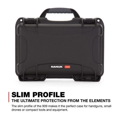  Nanuk 909 Hard Case with Foam (Black, 4.8L)