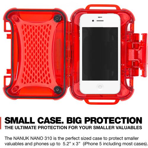  Nanuk Nano 310 Hard Case (Red, 0.3L)