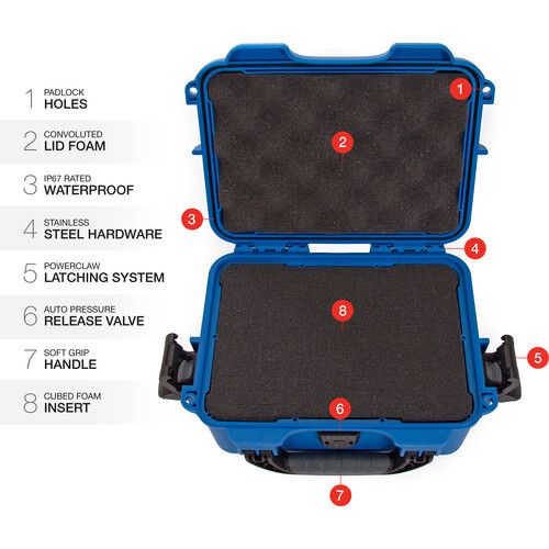  Nanuk 904 Case with Foam (Blue)