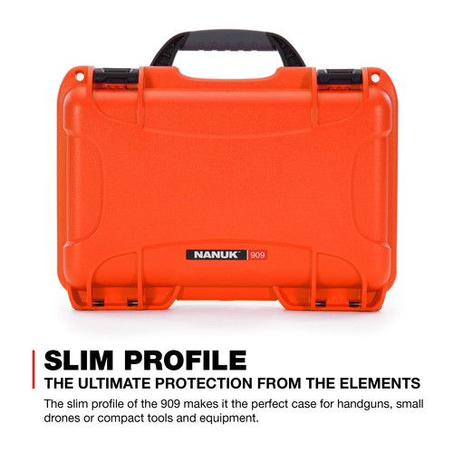  Nanuk 909 Hard Case with Foam (Orange, 4.8L)