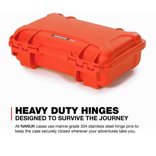  Nanuk 909 Hard Case with Foam (Orange, 4.8L)