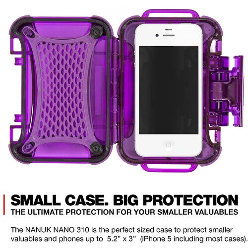  Nanuk Nano 310 Hard Case (Purple, 0.3L)